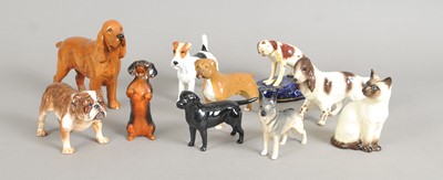 Lot 206 - Small collection of Beswick, Royal Doulton, Staffordshire and other models of dogs