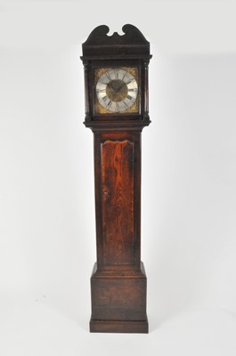 Lot 482 - An 18th century oak longcase clock, with a 30...