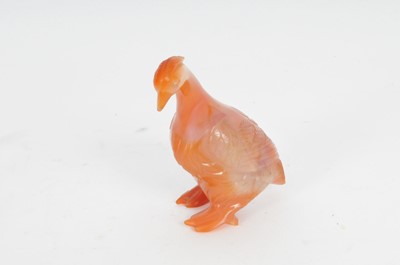 Lot 427 - A hardstone goose, 11cm high Provenance:...