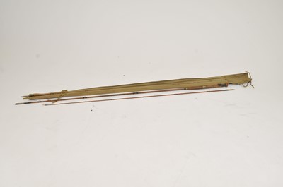 Lot 283 - A late 19th / early 20th century Foster's three-sectional split-cane fishing rod