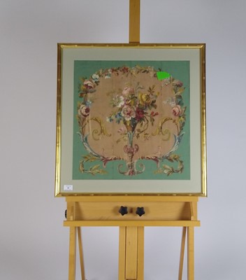 Lot 80 - French map and Aubusson style wall paper