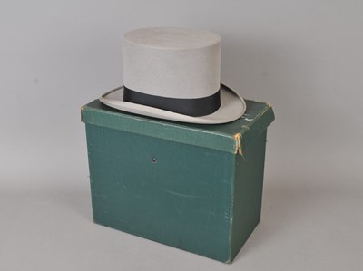 Lot 271 - A boxed grey top hat by Dunn & Co
