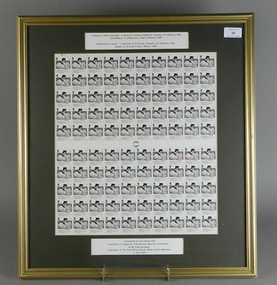 Lot 733 - Framed Welsh Bible Stamps, St Davids Day 1988