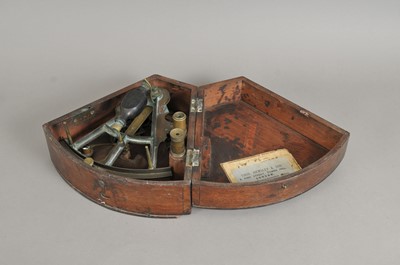 Lot 324 - A 19th century cased brass sextant