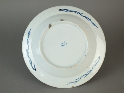 Lot 273 - A pair of Bow powder blue landscape plates
