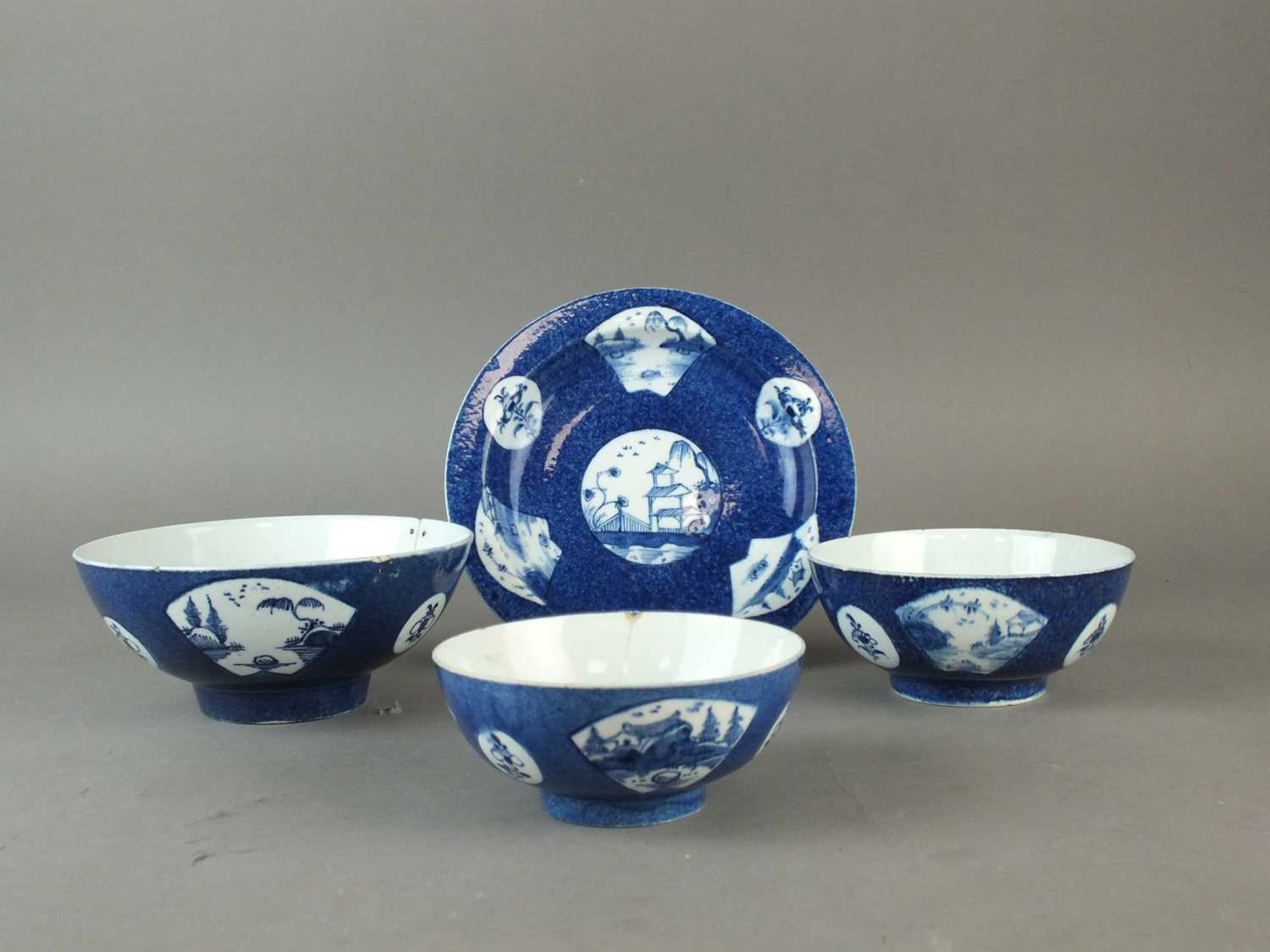 Lot 275 - Three Bow bowls and a stand