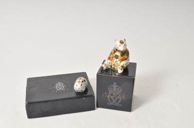 Lot 316 - Two Royal Crown Derby imari paperweights