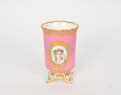 Lot 261 - Coalport portrait spill vase, circa 1861-75