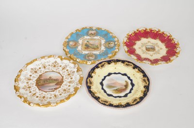 Lot 180 - Four Coalport landscape plates