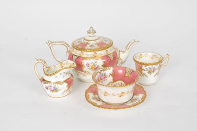 Lot 265 - Coalport pink batwing tea and coffee wares