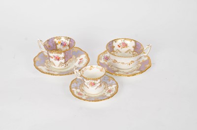 Lot 266 - Coalport Lilac Batwing tea and coffeewares