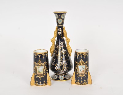 Lot 268 - Three Coalport vases, circa 1900