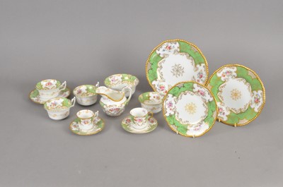 Lot 143 - Coalport 'Green Batwing' tea service, early 20th century