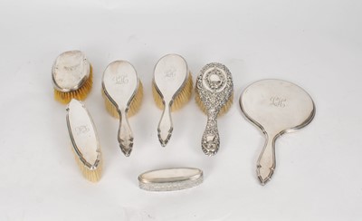 Lot 3 - Silver mounted dressing table wares