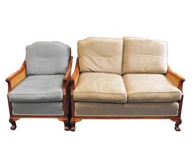 Lot 452 - A two-piece modern bergère suite comprising...