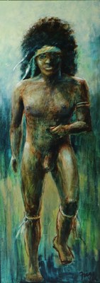 Lot 136 - Paul Martinez-Frias (Welsh School, b.1929), Male Nude Portrait