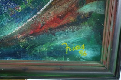 Lot 116 - Paul Martinez-Frias (Welsh School, b.1929), Lady in a Rowing Boat
