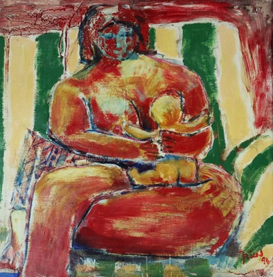 Lot 131 - Paul Martinez-Frias (Welsh School Contemporary, b.1929), Nursing Mother