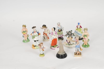 Lot 284 - Collection of porcelain figures, 19th/early 20th century