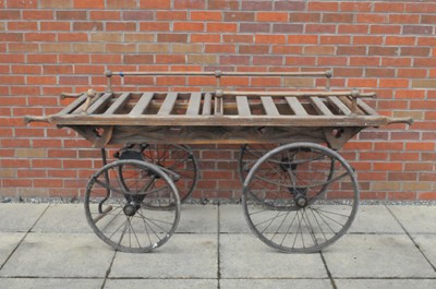 Lot 506 - A Victorian iron framed oak funeral bier