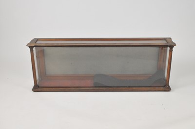 Lot 504 - A large early 20th century walnut counter-top display case