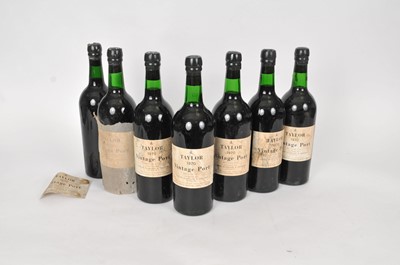 Lot 458 - Seven bottles of Taylor vintage port, 1970