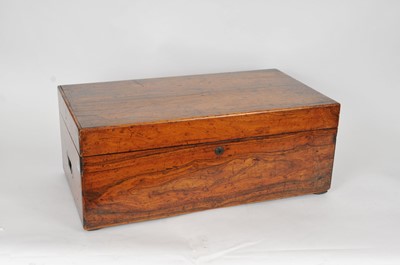 Lot 421 - A Victorian camphor wood campaign type chest