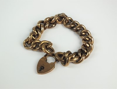 Lot 56 - A 9ct gold hollow curb link bracelet