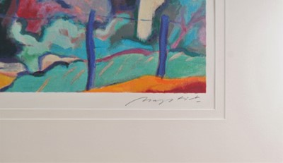 Lot 368 - Gerry Baptist (British-Indian b.1935), Signed Print of Landscape with Trees
