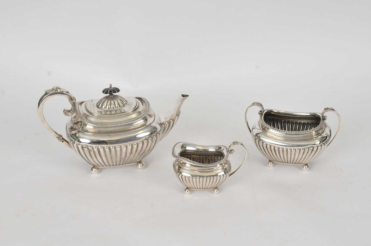 Lot 33 - An Edwardian three piece silver tea service