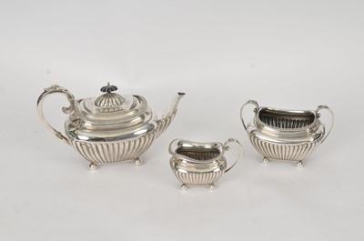 Lot 33 - An Edwardian three piece silver tea service