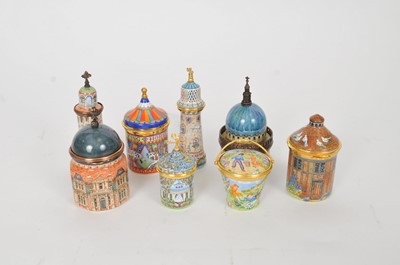 Lot 258 - A group of Staffordshire Enamel novelty boxes