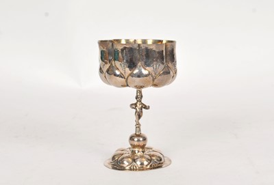 Lot 112 - An Hanau silver lobed goblet