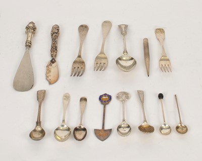 Lot 111 - A collection of miscellaneous silver flatware