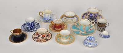 Lot 273 - Twelve assorted Coalport cups and saucers, late 19th/20th century