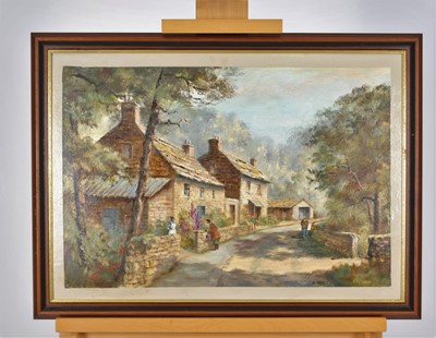 Lot 376 - Doris Jones (British 20th Century, Northern School) Four Landscapes of Cottages and Farm Buildings