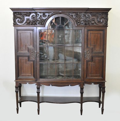 Lot 553 - An Edwardian mahogany display cabinet with a...