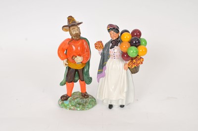 Lot 319 - Royal Doulton figure and 1960s Bohemian glass figure