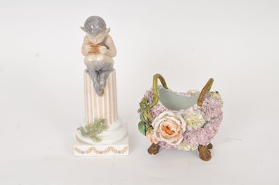 Lot 288 - Royal Copenhagen porcelain figure of a faun