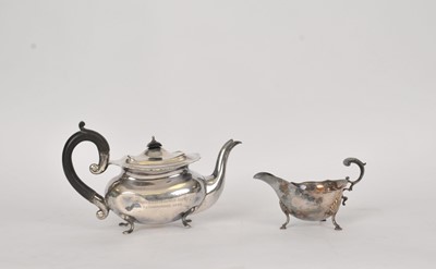 Lot 7 - A presentation silver teapot
