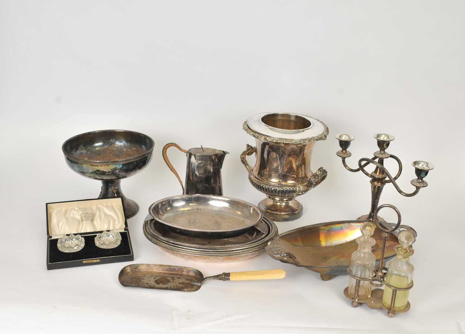 Lot 39 - A collection of silver plated wares