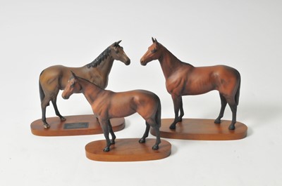 Lot 311 - Beswick Connoisseur models of Mill Reef, Psalm and Arkle