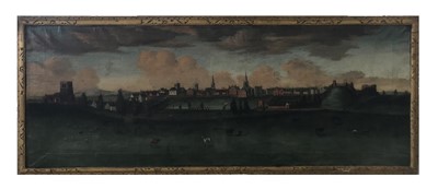 Lot 95 - Attributed to John Bowen (died 1773), North East prospect of Shrewsbury