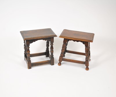 Lot 186 - Two 20th century, 17th century style, stained...