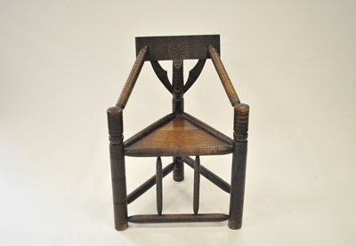 Lot 503 - A Victorian oak turners chair