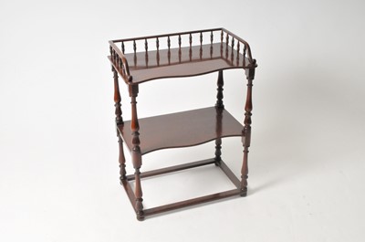 Lot 529 - A small Victorian mahogany two-tier etagere or whatnot