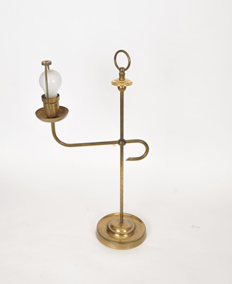 Lot 405 - A brass student's lamp