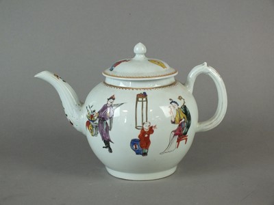 Lot 254 - Philip Christian's Liverpool teapot and cover, circa 1775
