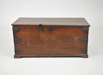 Lot 176 - An 18th/19th century mahogany, brass-bound,...