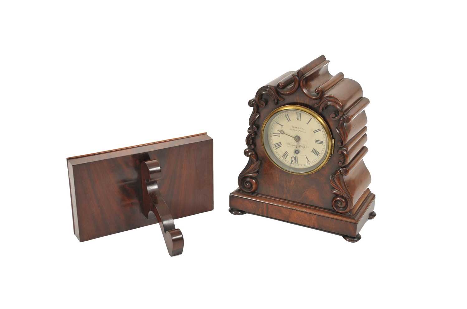 Lot 23 - A Victorian mahogany bracket timepiece, the...